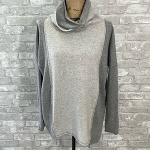 Mantovani Studio Colorblock Cashmere Wool Cowlneck Sweater